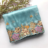 Tissue embroidery premium saree
