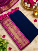 Mul cotton 120 courier zari boarder saree