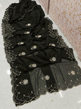 Royal georgette handwork saree