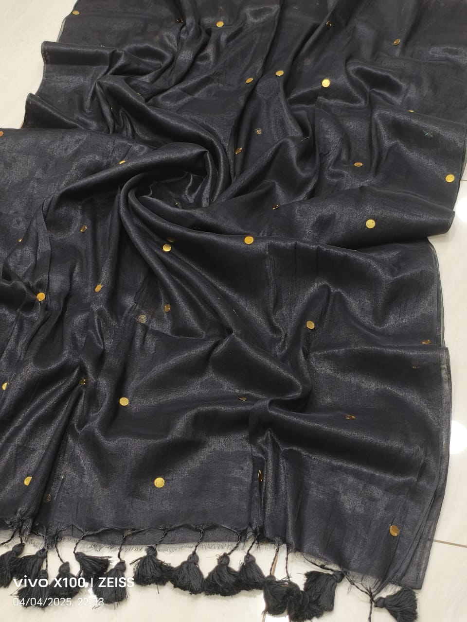 Raga tissue mul cotton saree