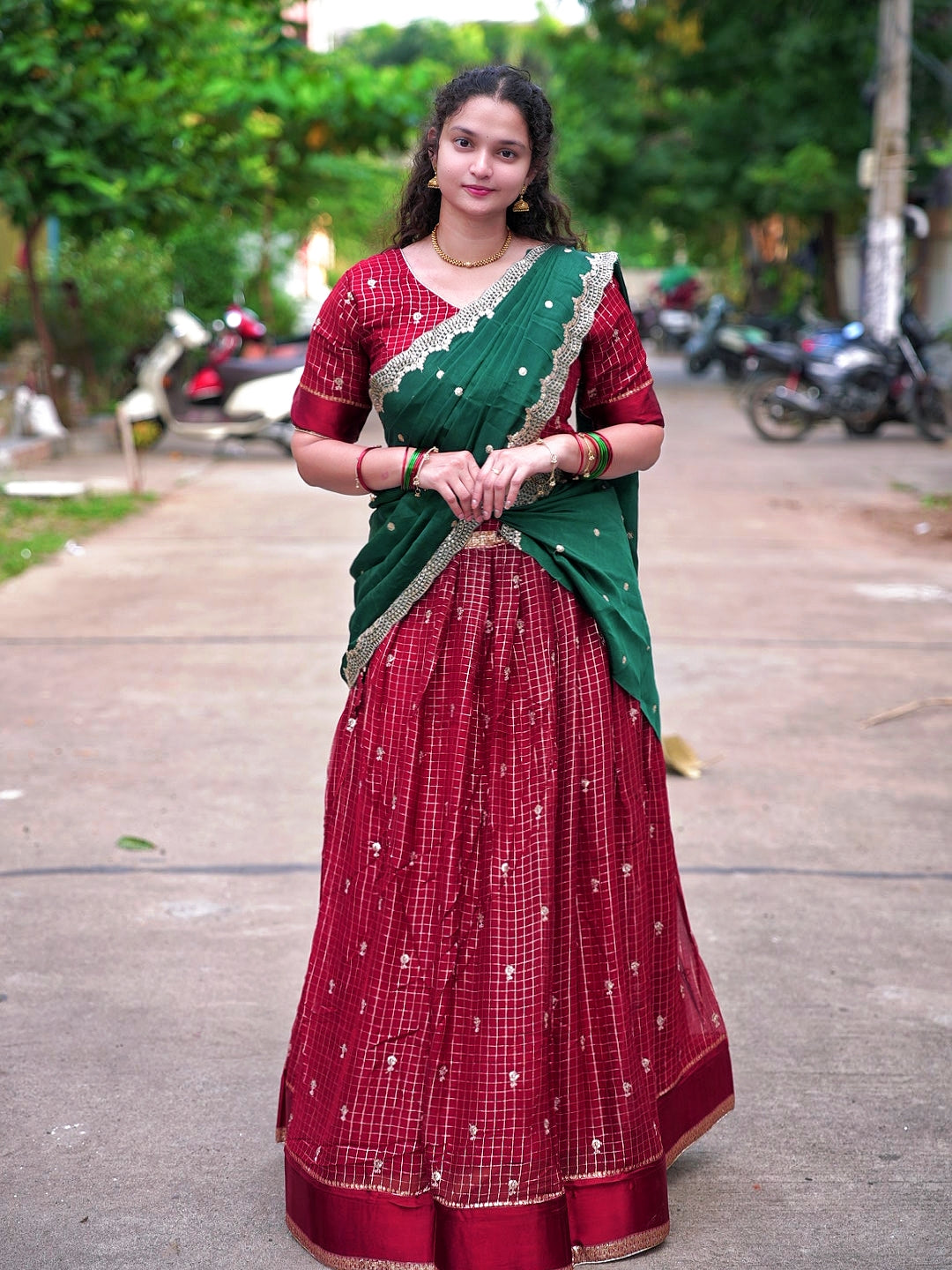 Surabhi fully stitched lehanga choli/ halfsaree