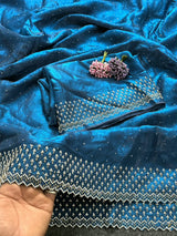 Diamond stone Space Silk Saree