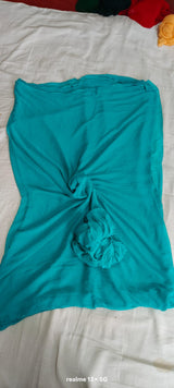 Plain single shade chiffon saree
