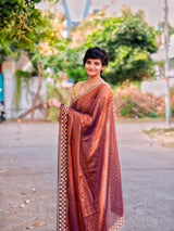 Space Silk diamond work saree
