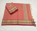 Narayanpeta Big Peacock boarder Dress material