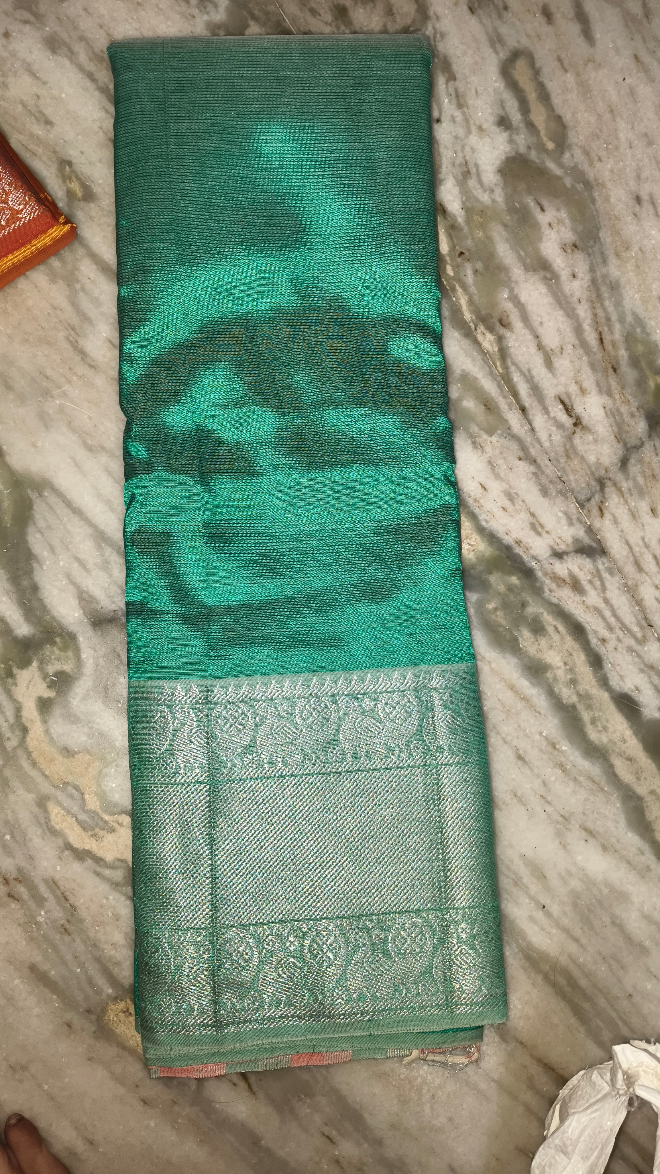 Mangalagiri semi pattu kanchi boarder saree