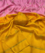 Jute viscose dual shade saree