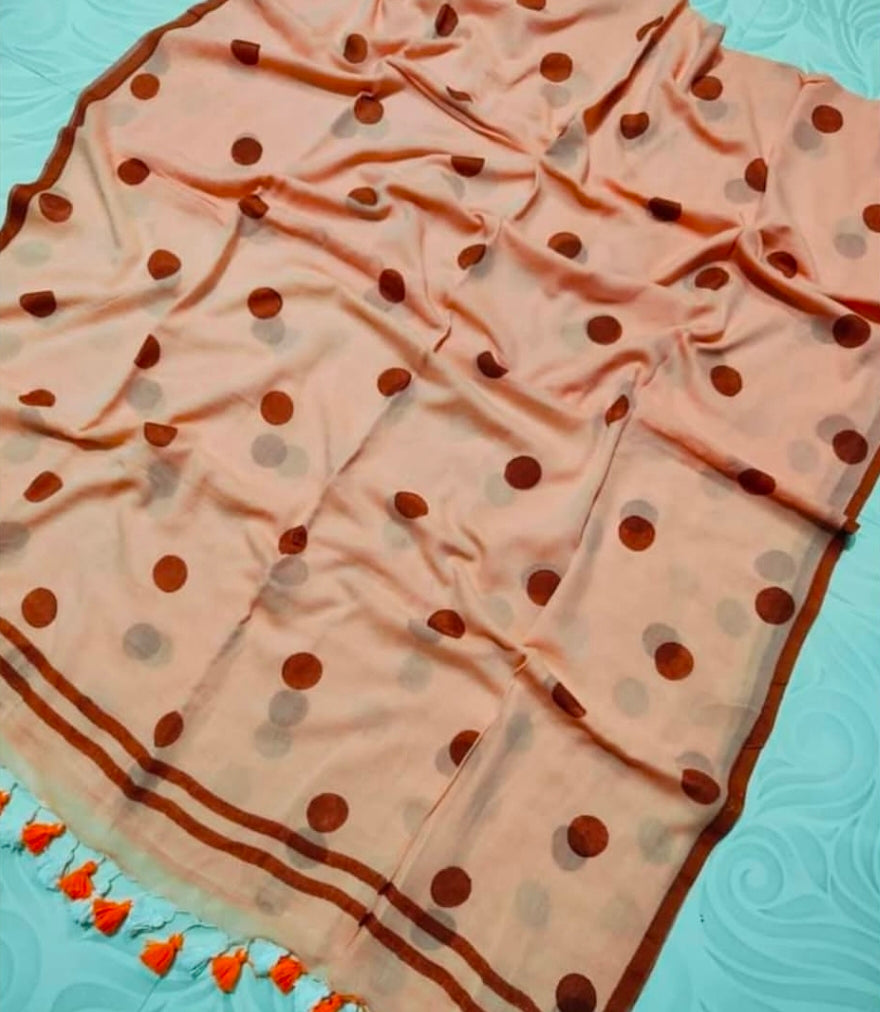 Polka dots ball mul cotton 120 count sraee