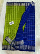 Managalagiri kanchi borader checks saree