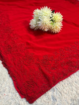 Georgette handwork saree