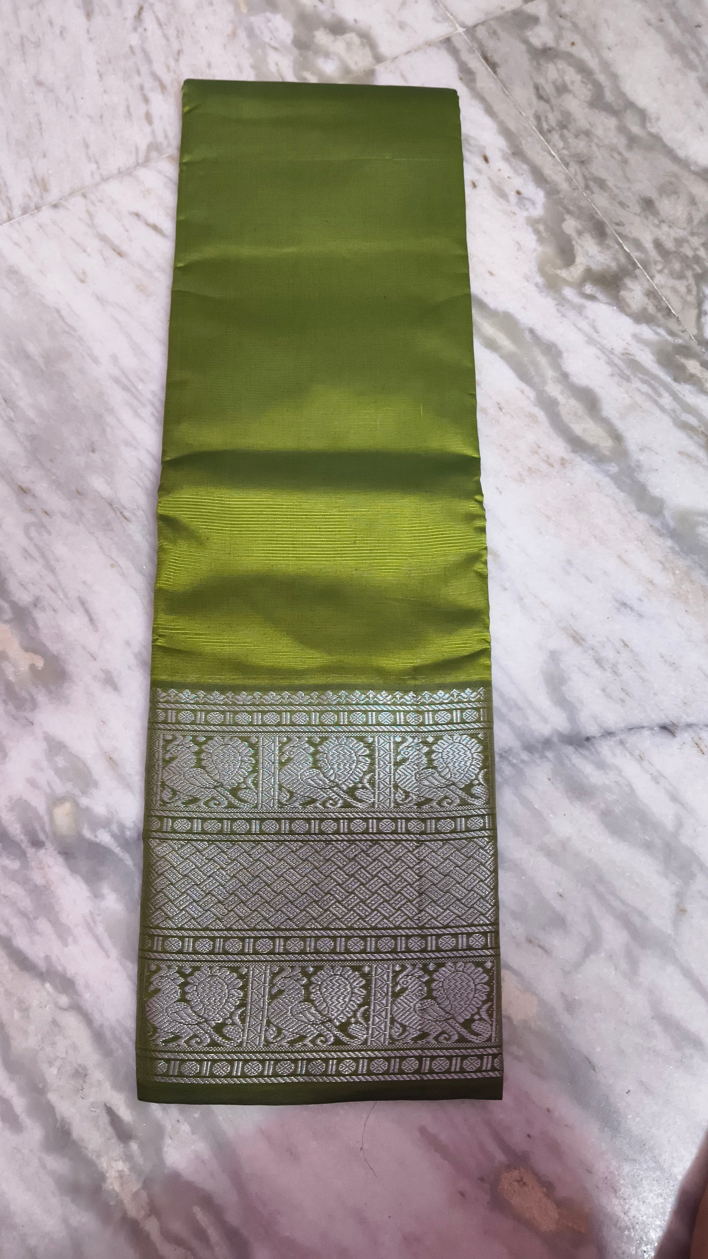Mangalagiri semi pattu kanchi boarder saree