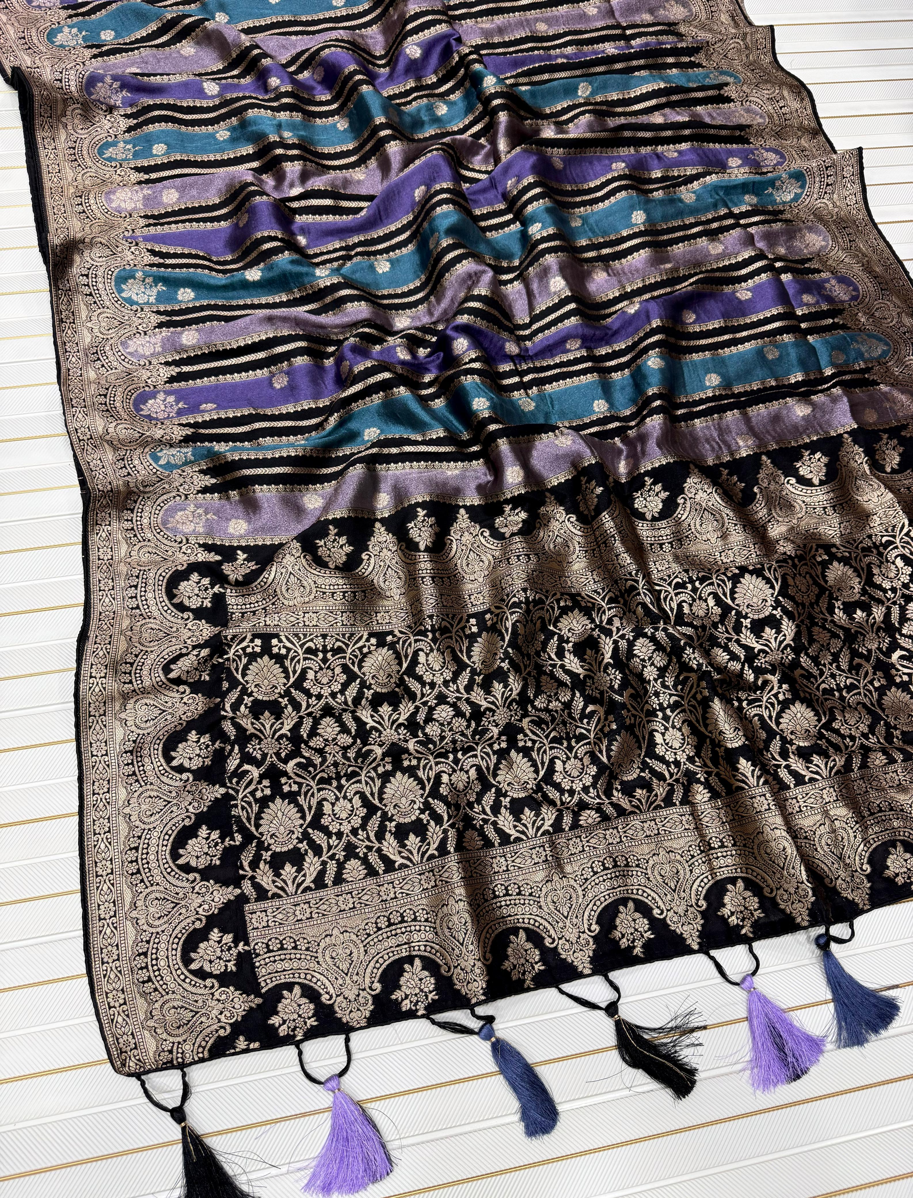 Soft kaddi georgette rangkat design sarees