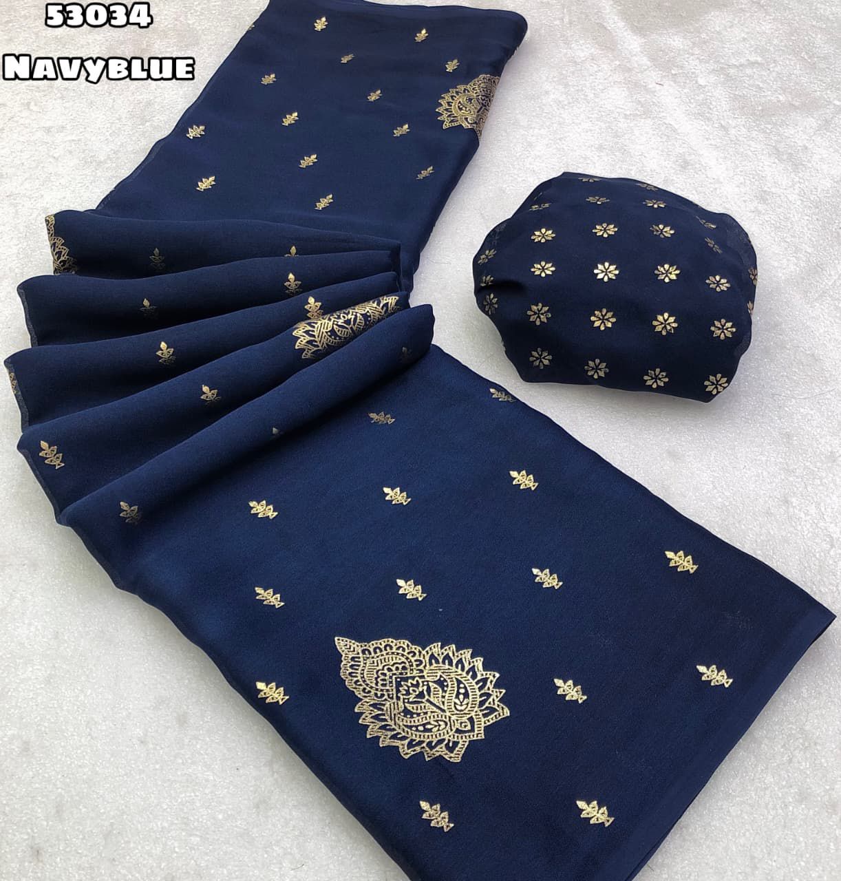 Moss chiffon shibori pallu saree