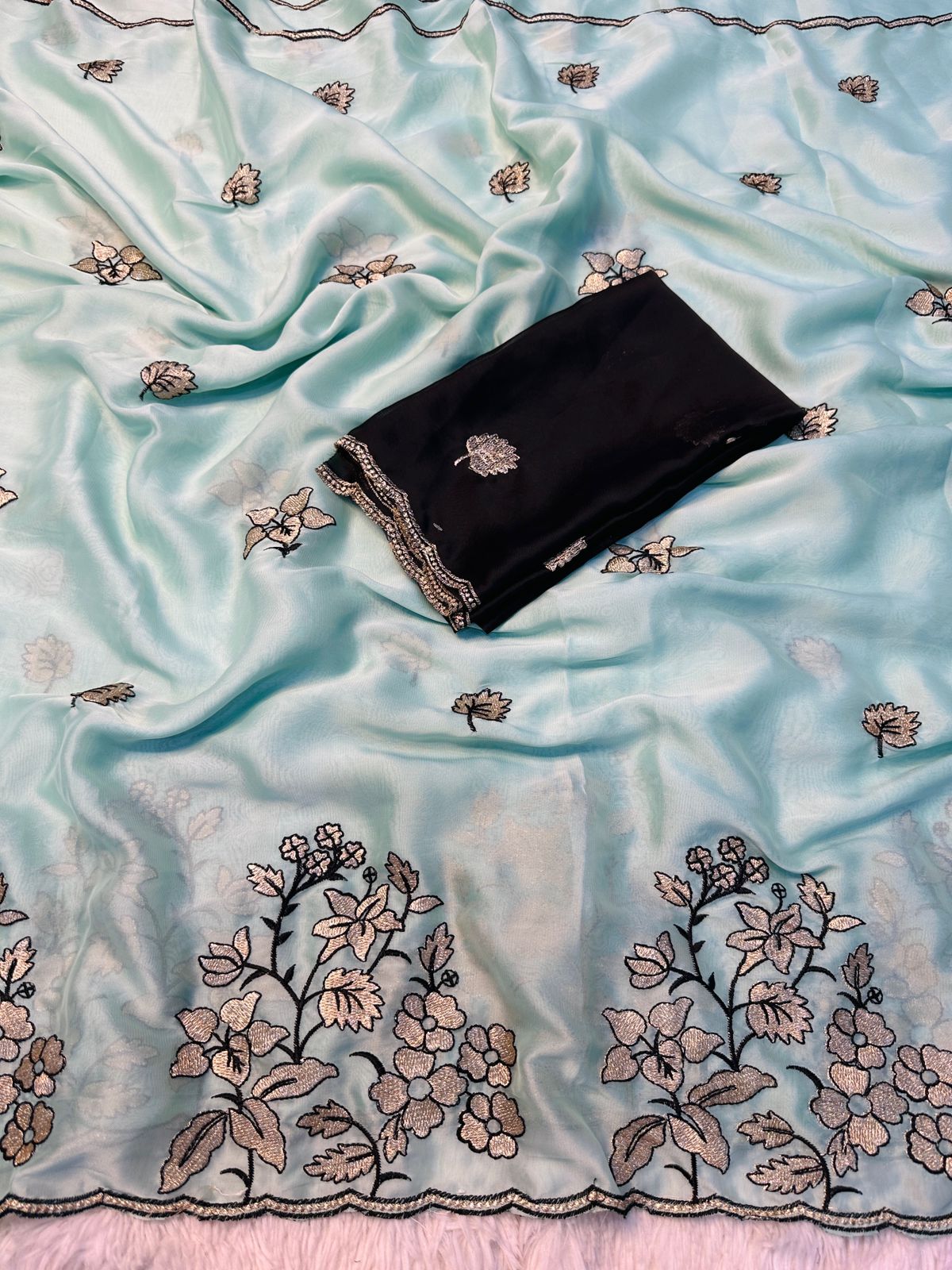 Rangoli silk heavy work saree