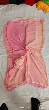 Chiffon multishaded saree