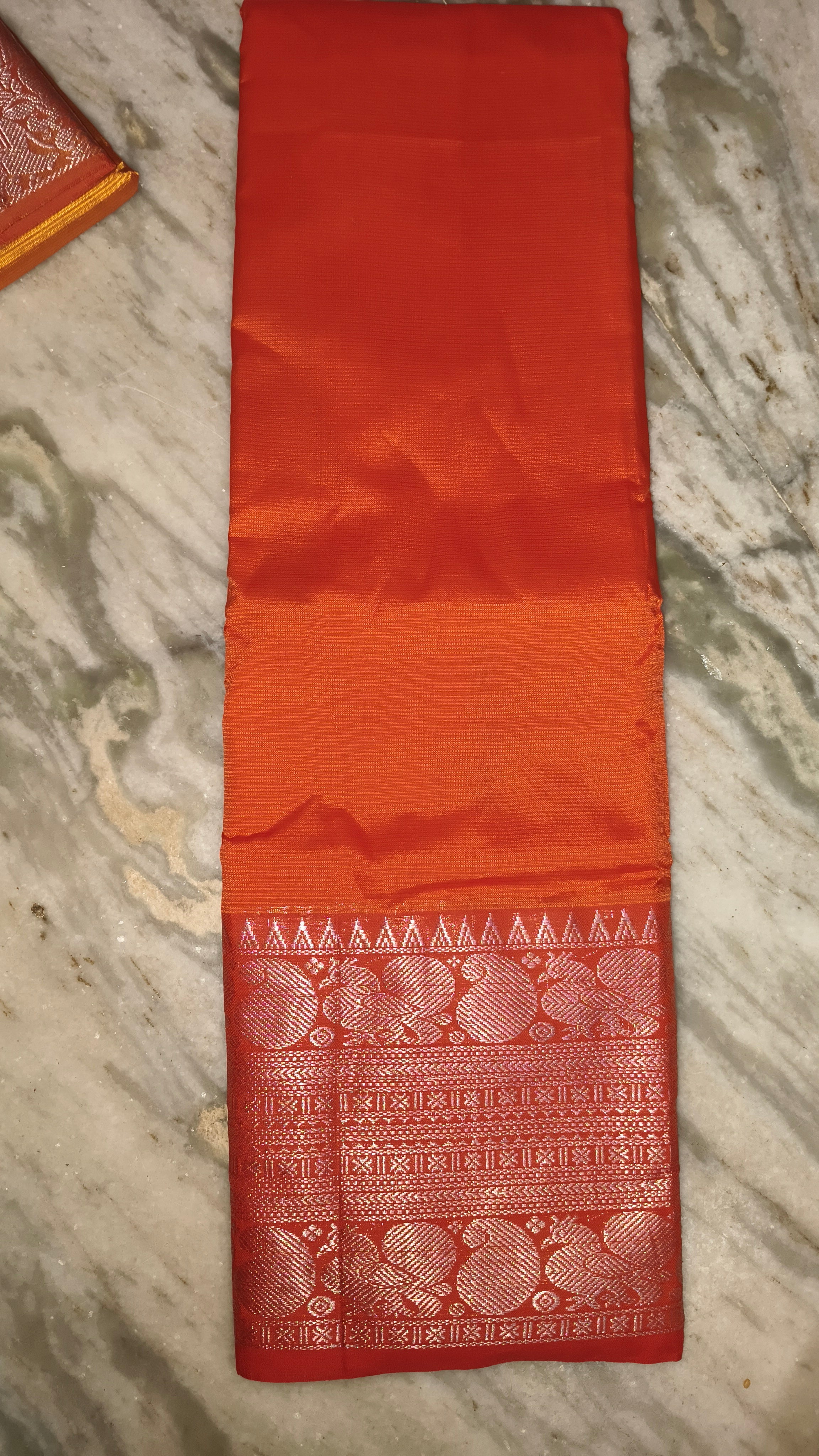 Mangalagiri semi pattu kanchi boarder saree