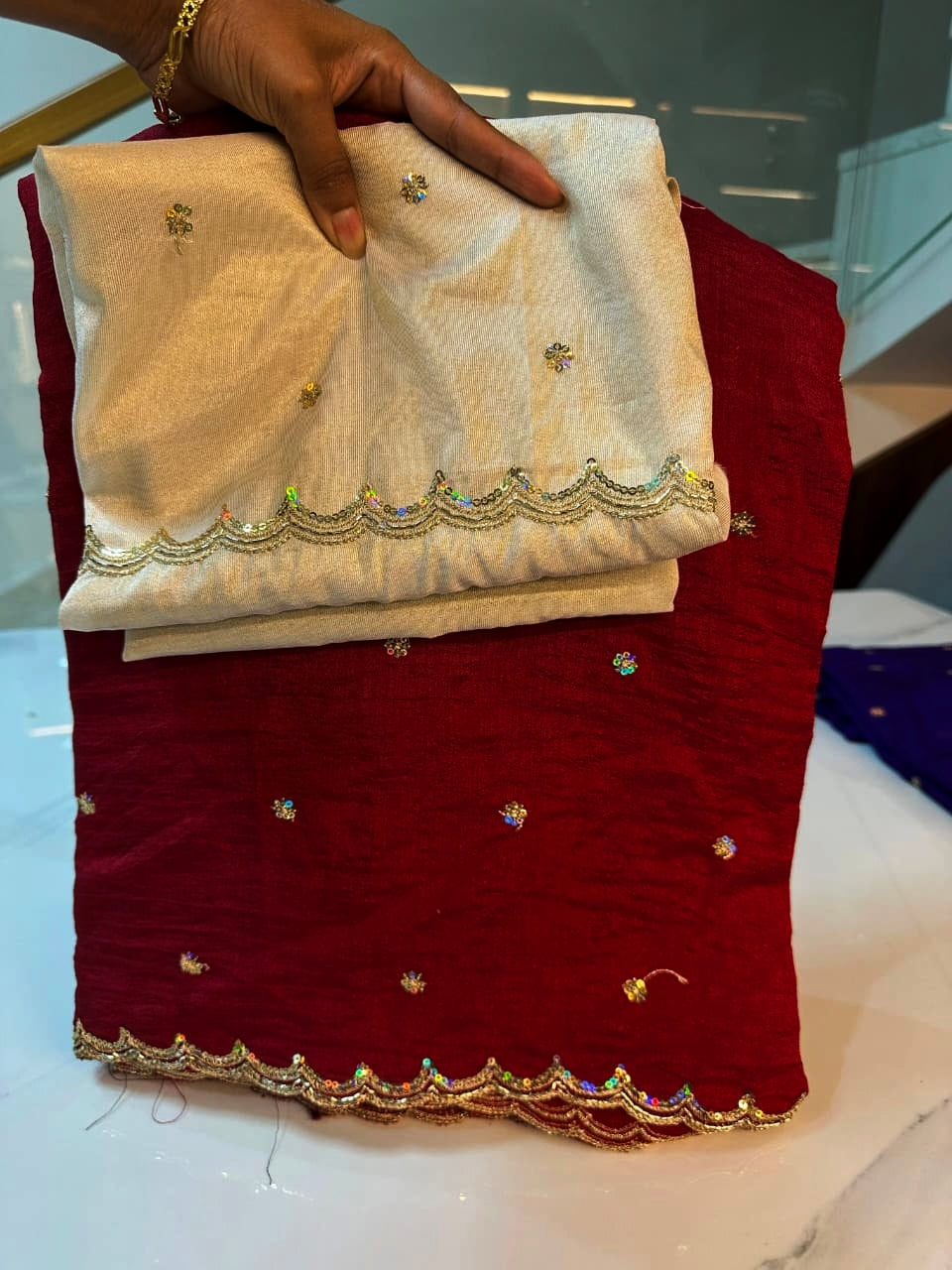 Vichitra silk grand party wear saree