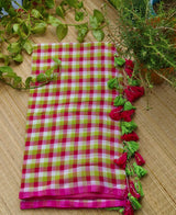 Korean inspired pure mul cotton saree