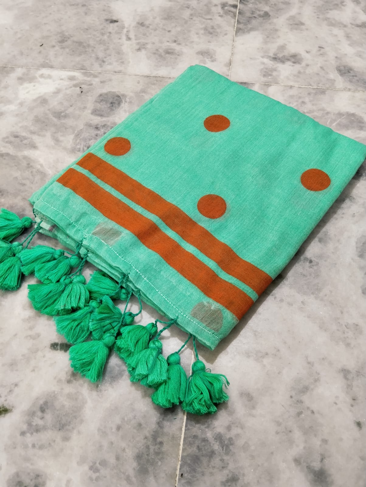 Polka dots ball mul cotton 120 count sraee