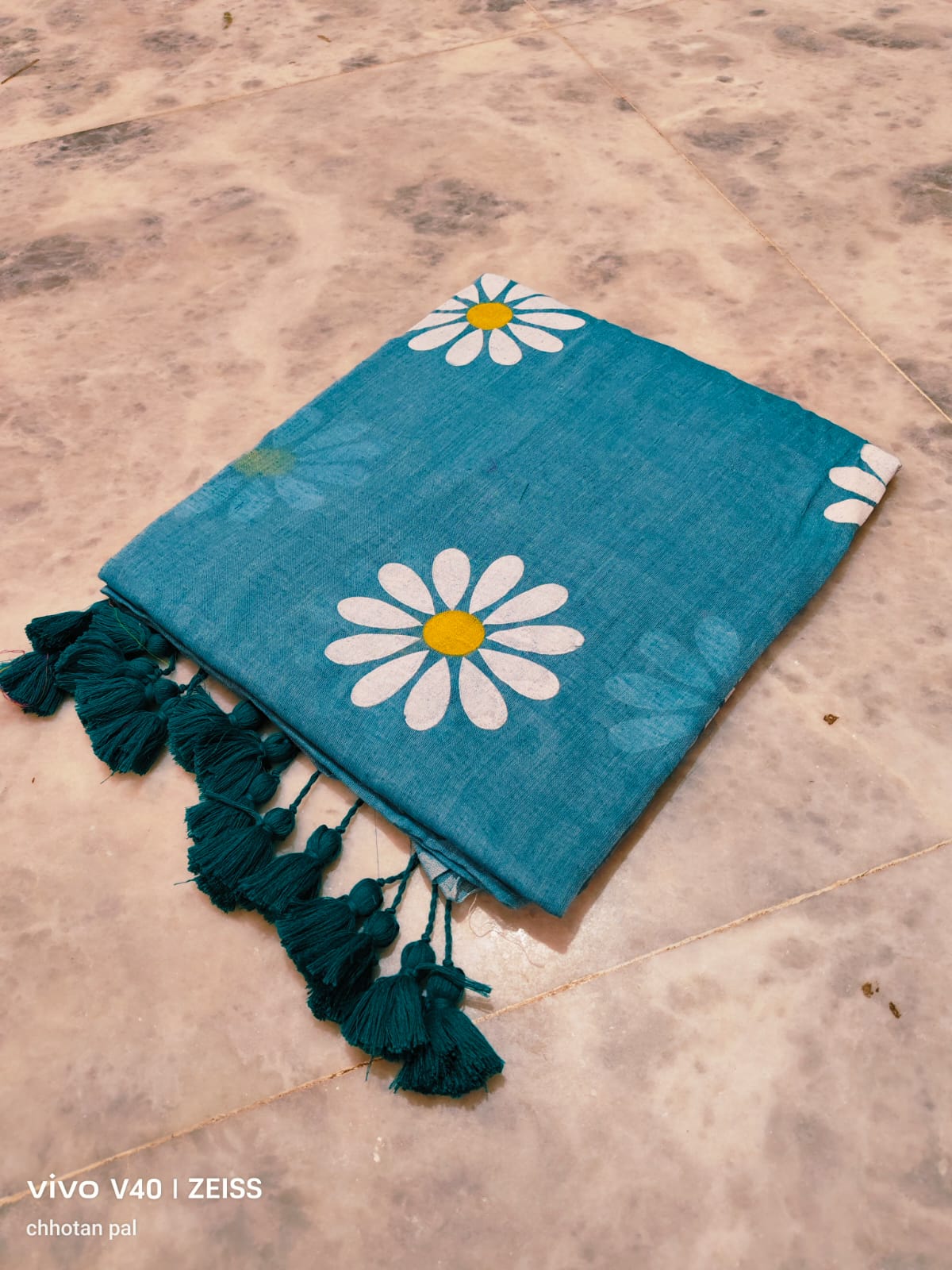 Pure Mul cotton sunflower 🌻 handpainted saree