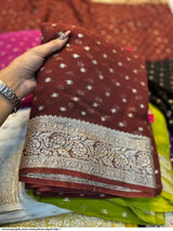 Pure Viscose georgette saree