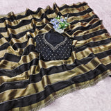 Space silk jharkan work sarees for party wear