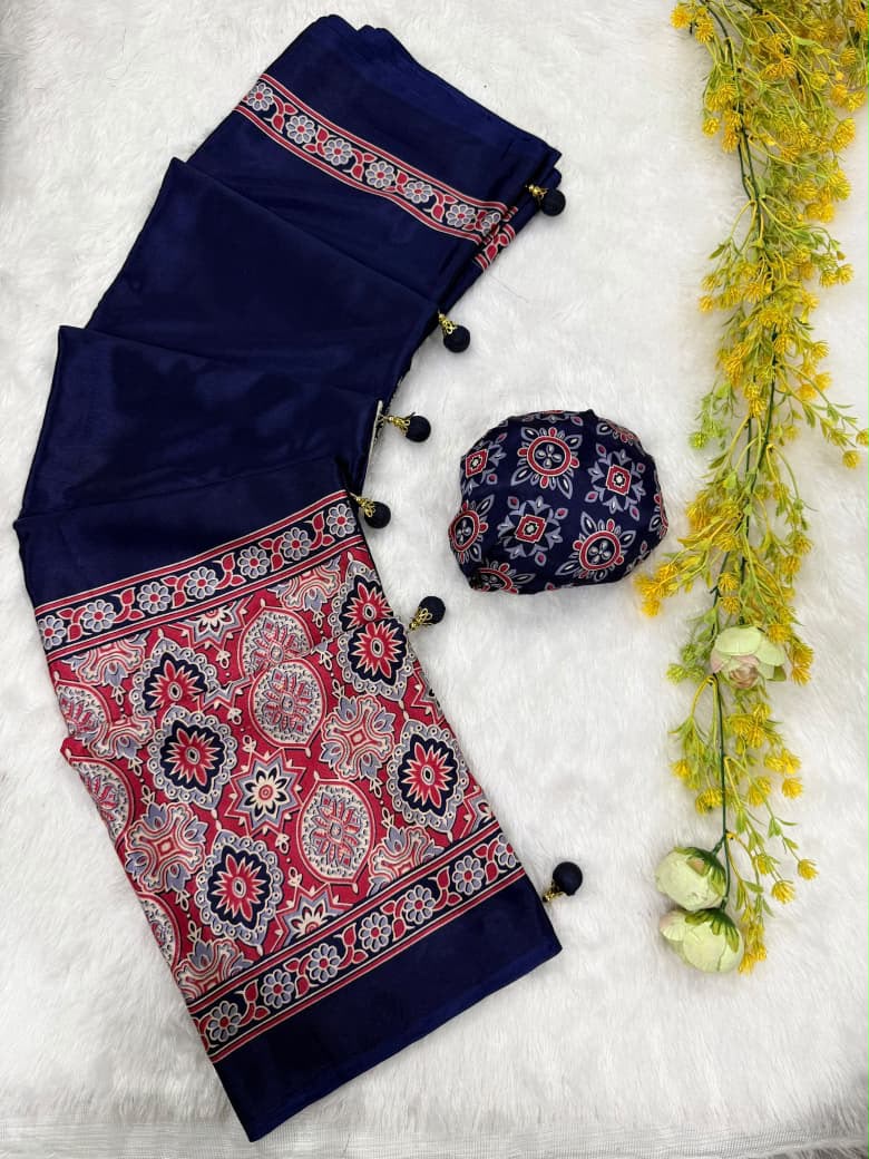 Ajrak latkan new model saree