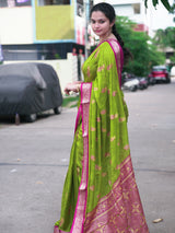 Beautiful marshmellow moss georgette saree