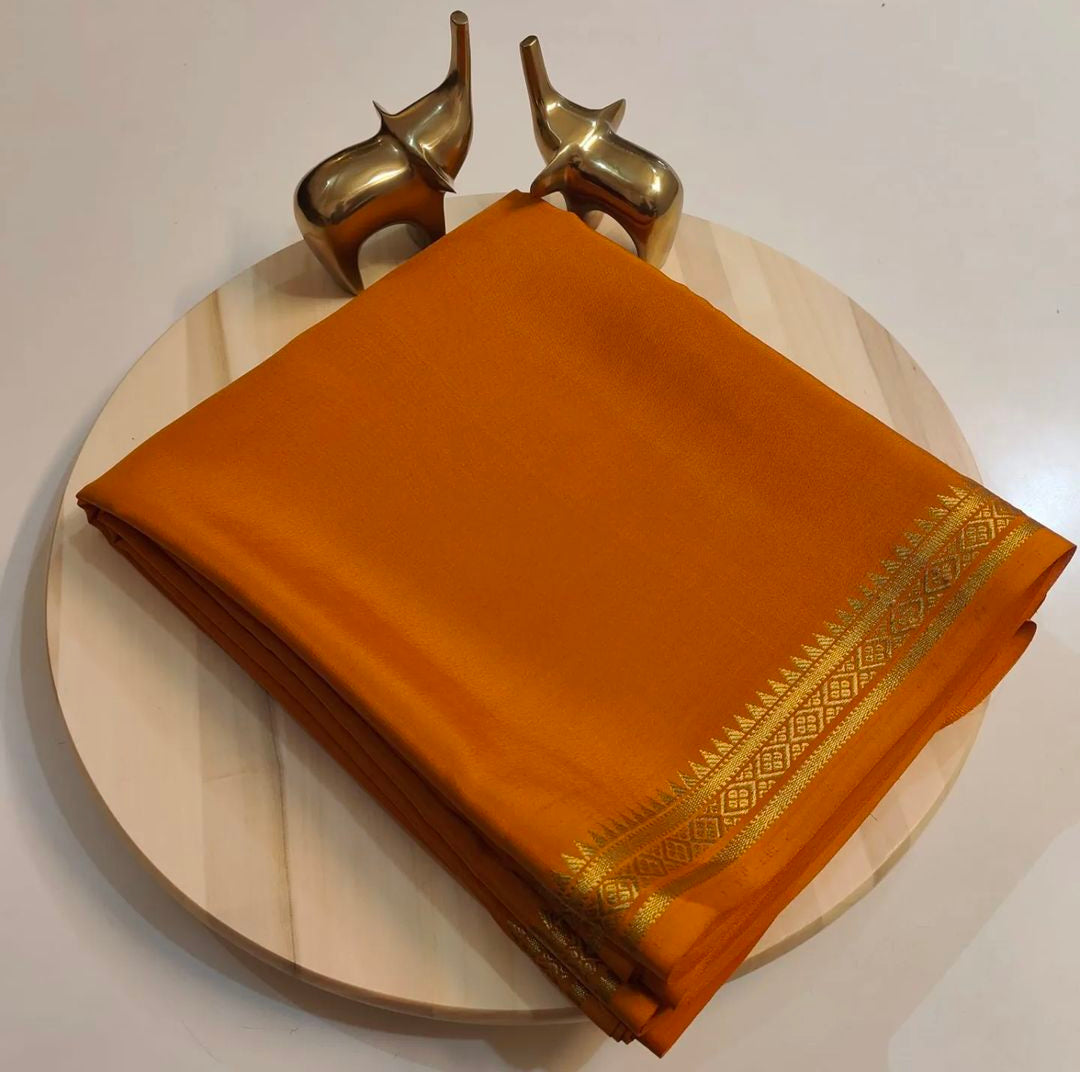 Semi Mysore silk temple boarder