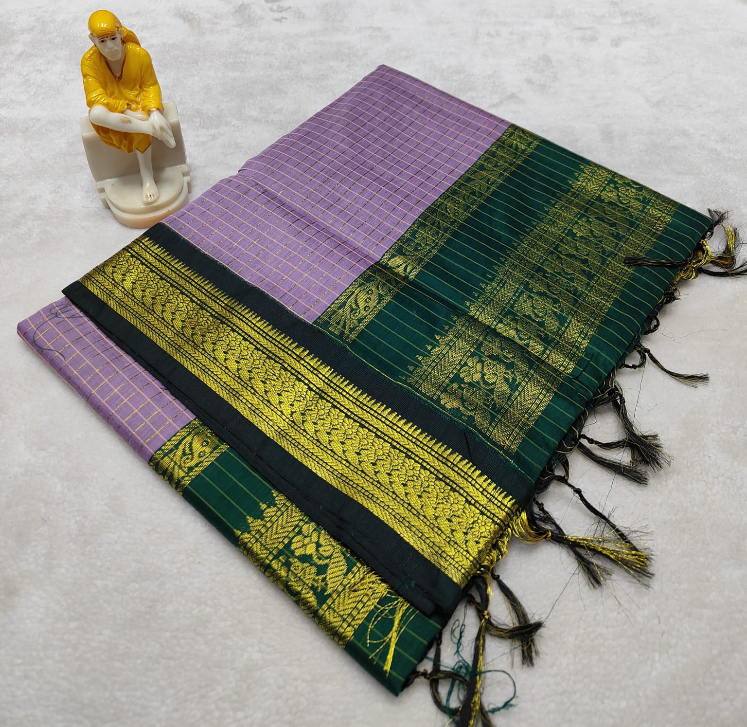 Kalyani pattu cotton checks saree