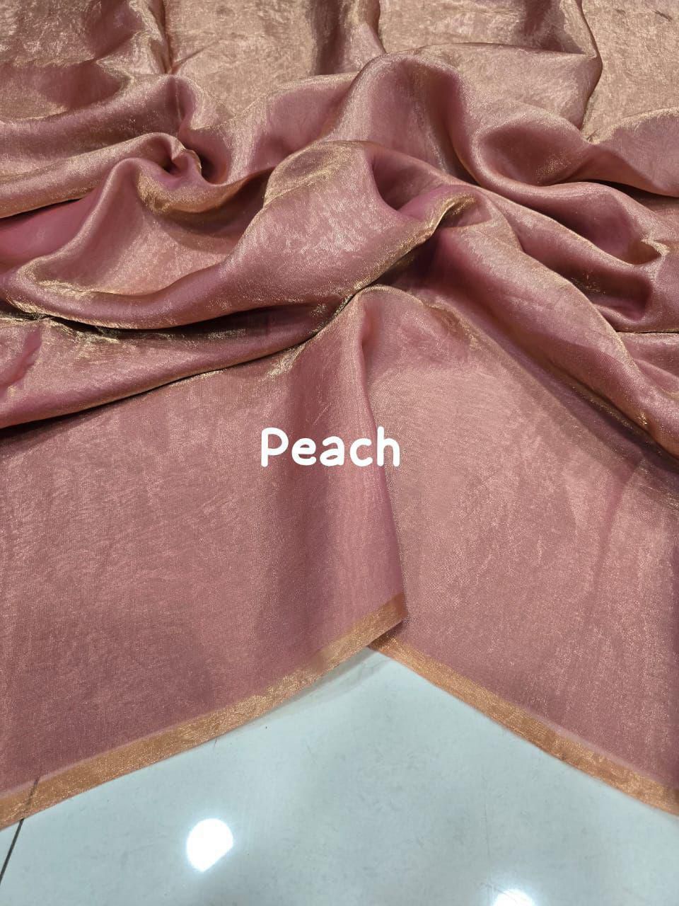 Plain Space silk dual tone saree