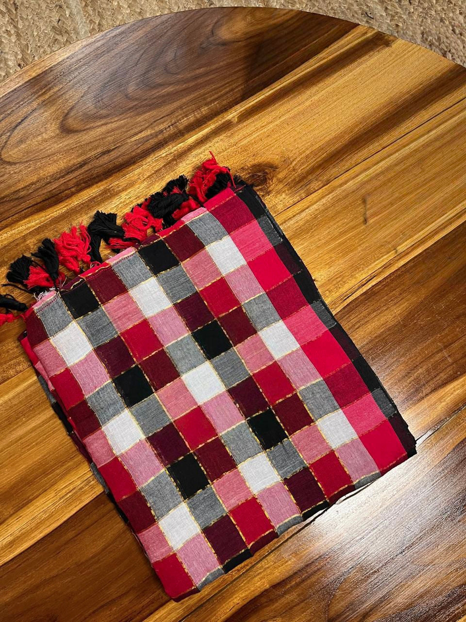 Korean inspired pure mul cotton saree