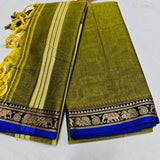 Narayanpeta Elephant Peacock Small boarder dress material