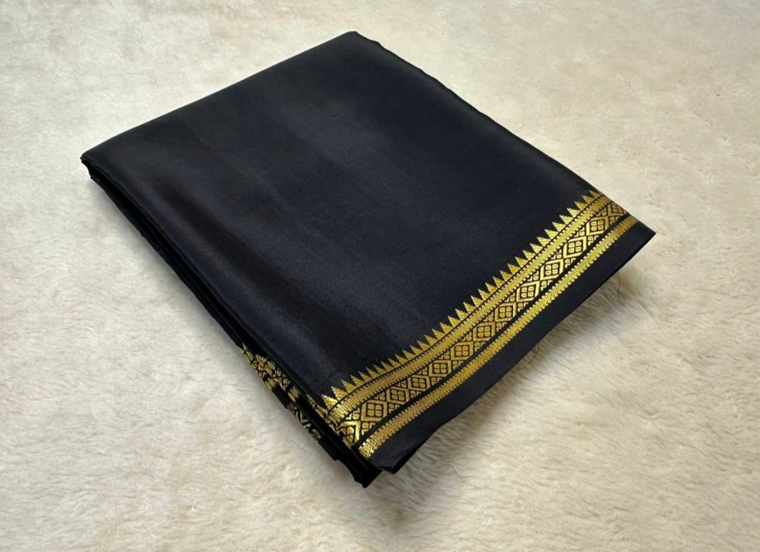 Semi Mysore silk temple boarder