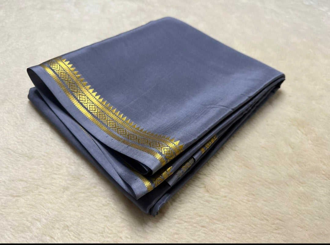 Semi Mysore silk temple boarder