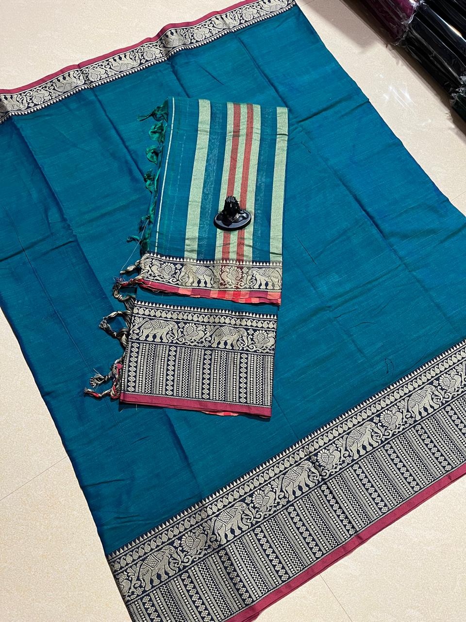 Narayanpeta big boarder dress material