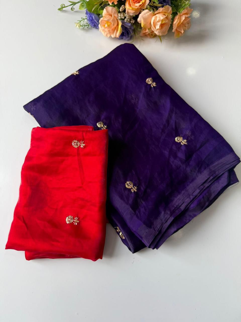Surabhi- space silk buttis sequence saree