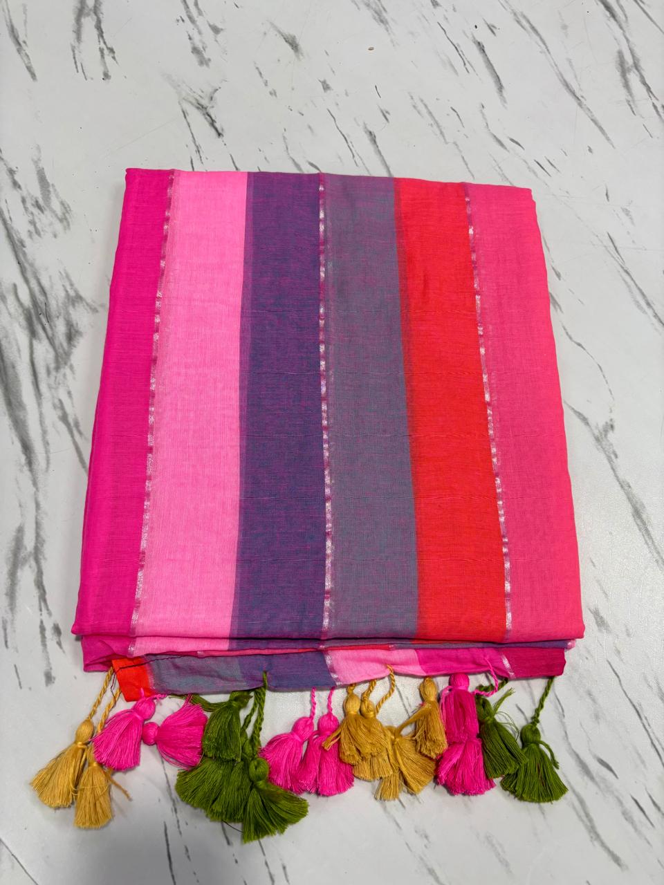 Mul Cotton 120 count Rainbow saree