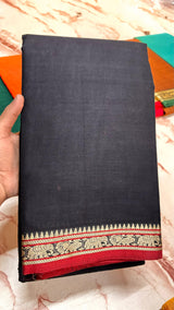 Narayanpeta Mercerised Cotton elephant small boarder saree