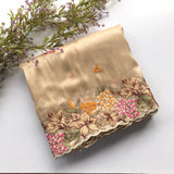 Tissue embroidery premium saree