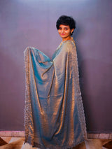 Space silk Diamond work saree