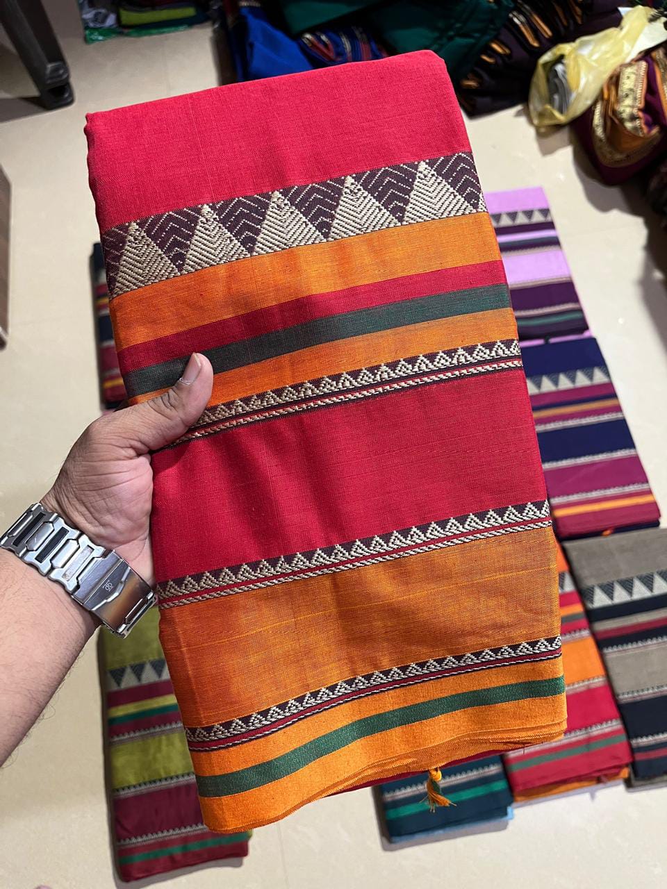 Narayanpeta kanchi style temple boarder saree