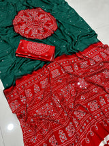 Semi modal bandini print saree
