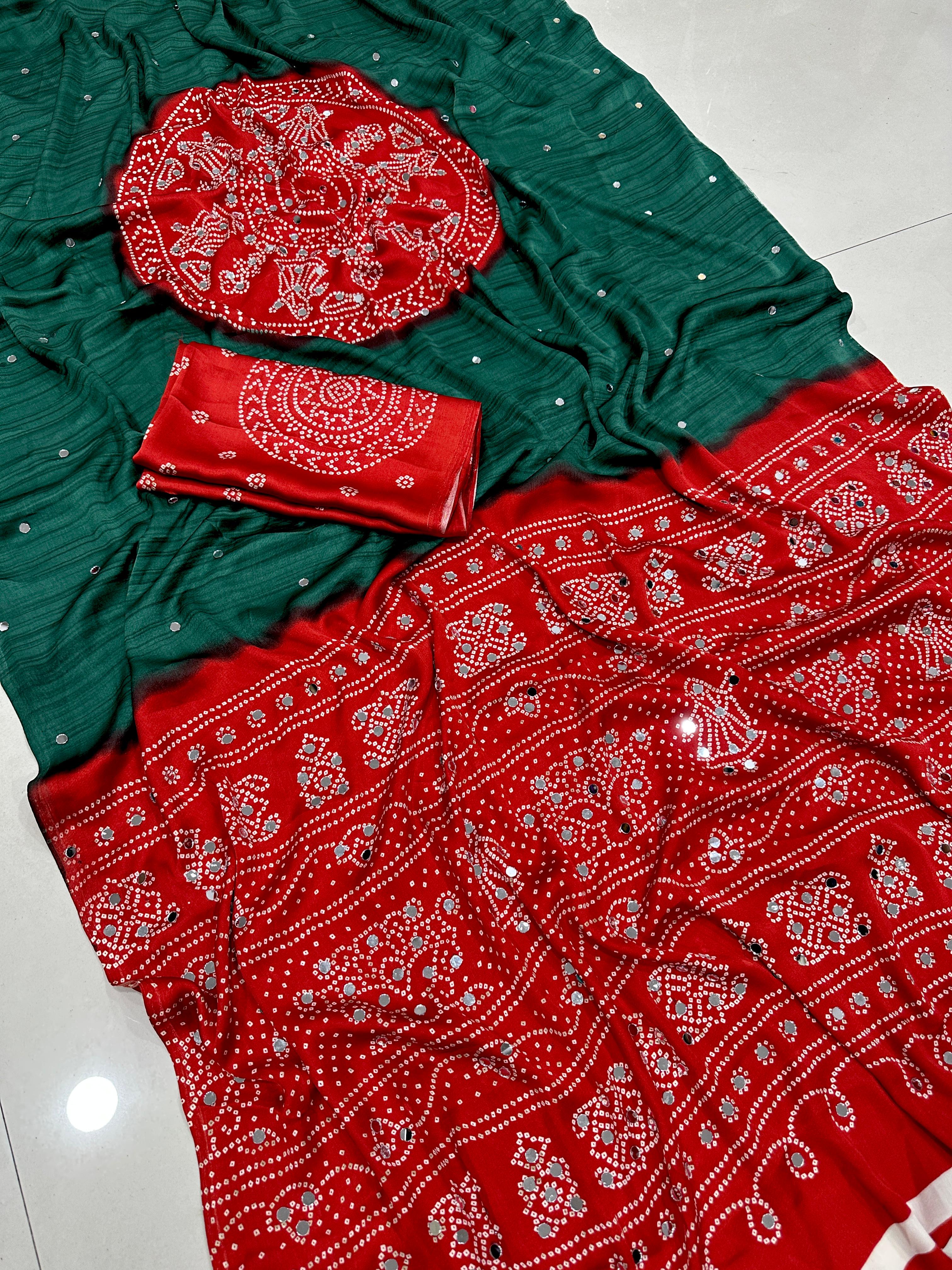 Semi modal bandini print saree