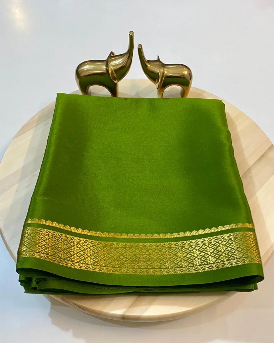 Mysore silk saree gap boarder
