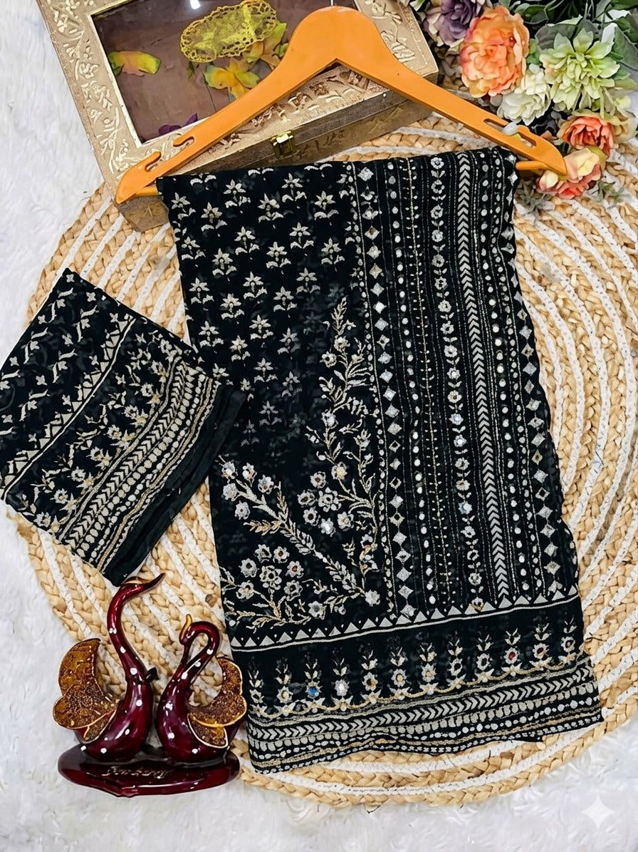Kareena Kapoor inspired Premium georgette ajrak saree