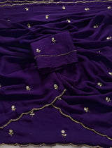 Rangoli handwork sunflower saree