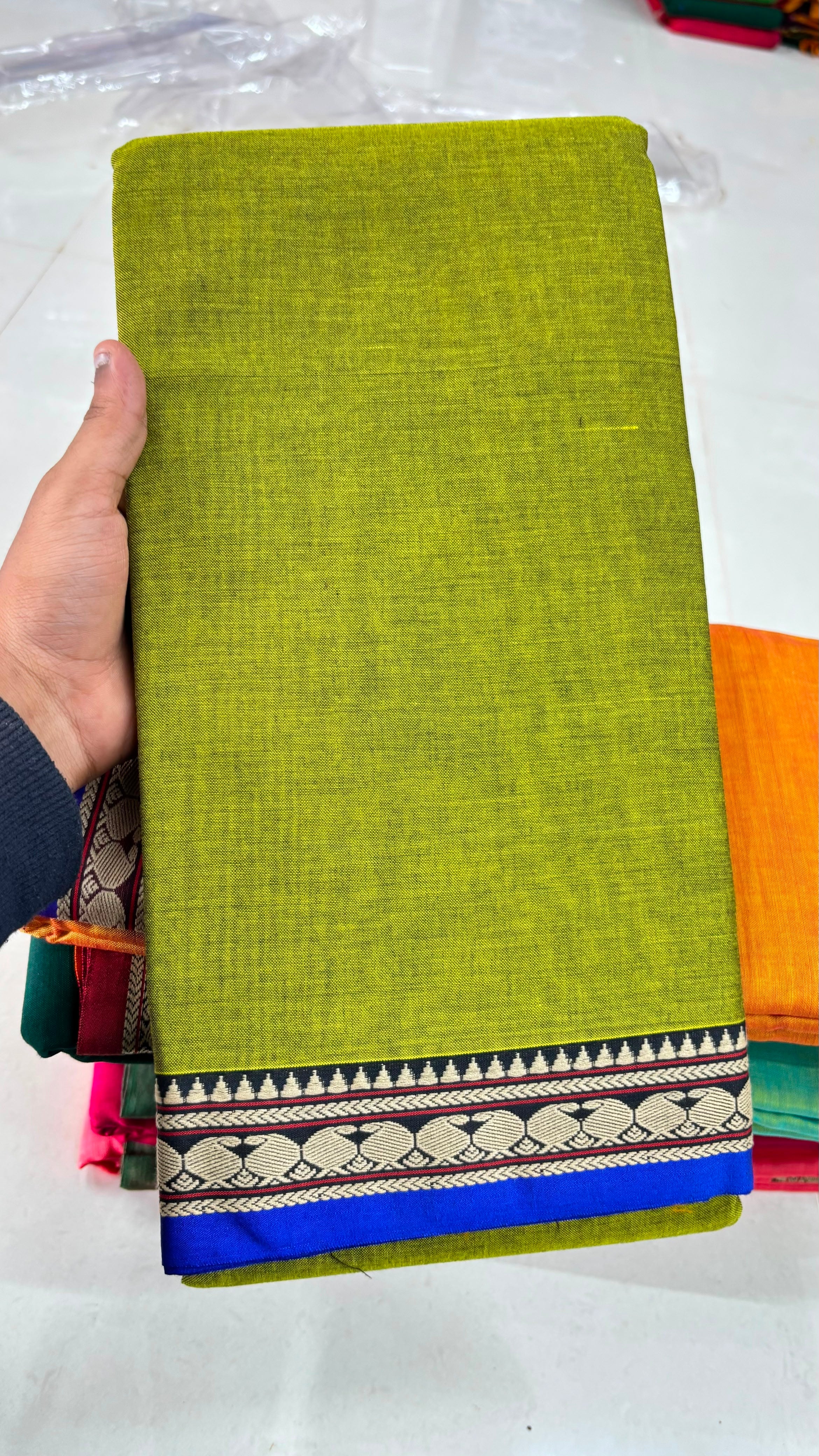 Narayanpeta mango cashew boarder saree