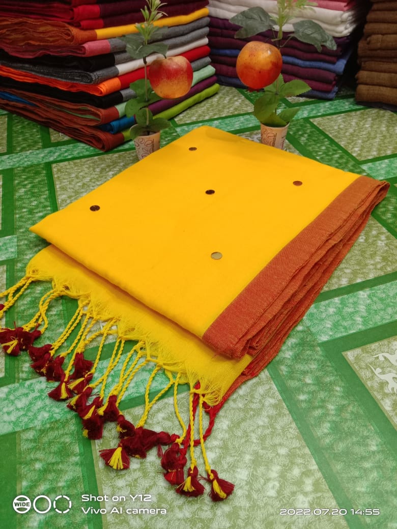 Khadi cotton gini work saree