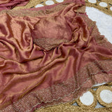 Space silk Diamond work saree